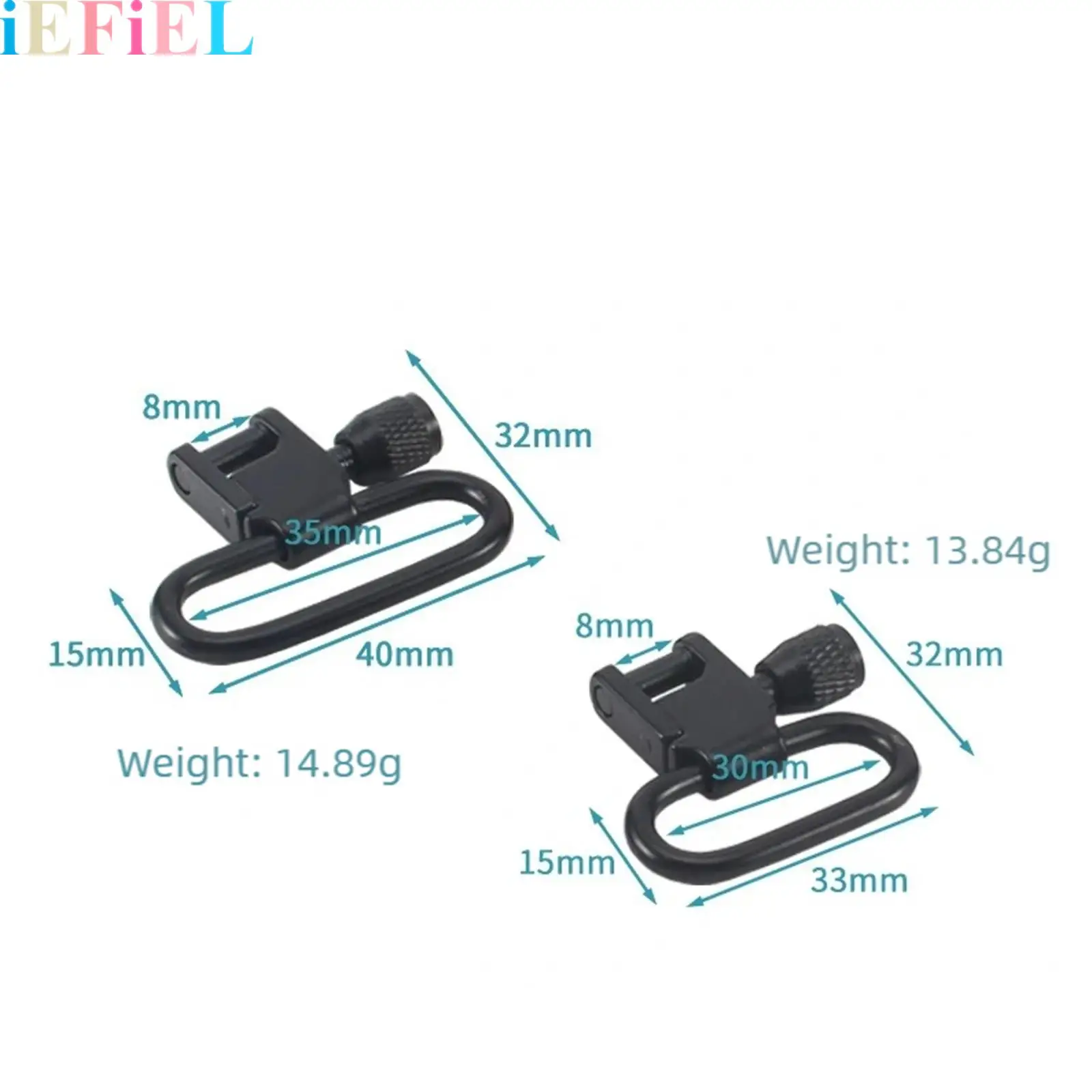 

10 Pcs Zinc Alloy Quick-detach Backpacking Sling Carabiners Sling Swivel Sling Mount 1.25 Inches Sling Swivels