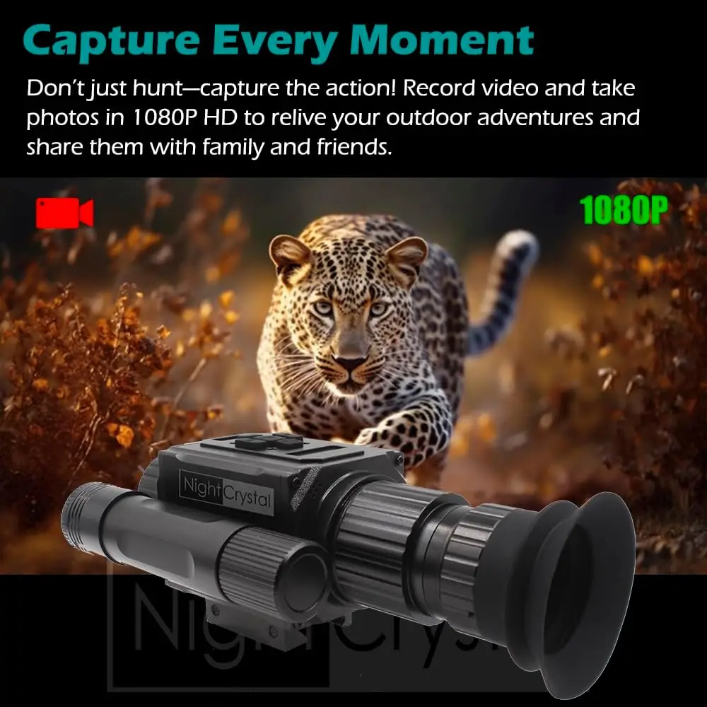 NK008 Plus الأشعة تحت الحمراء 850nm للرؤية الليلية كاميرا الصيد تلسكوب أحادي العين البصر 1080p HD تسجيل الفيديو DVR #2