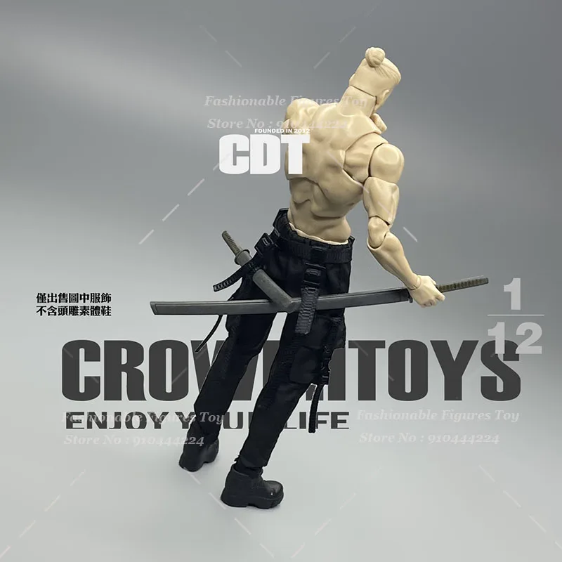 CROWDHTOYS 1/12 Uomini Soldato Pantaloni Alla Moda Multi Funzionale Cintura Da Battaglia Accessorio di Vestiti Per 6 Pollici Action Figure Modalità Bambole