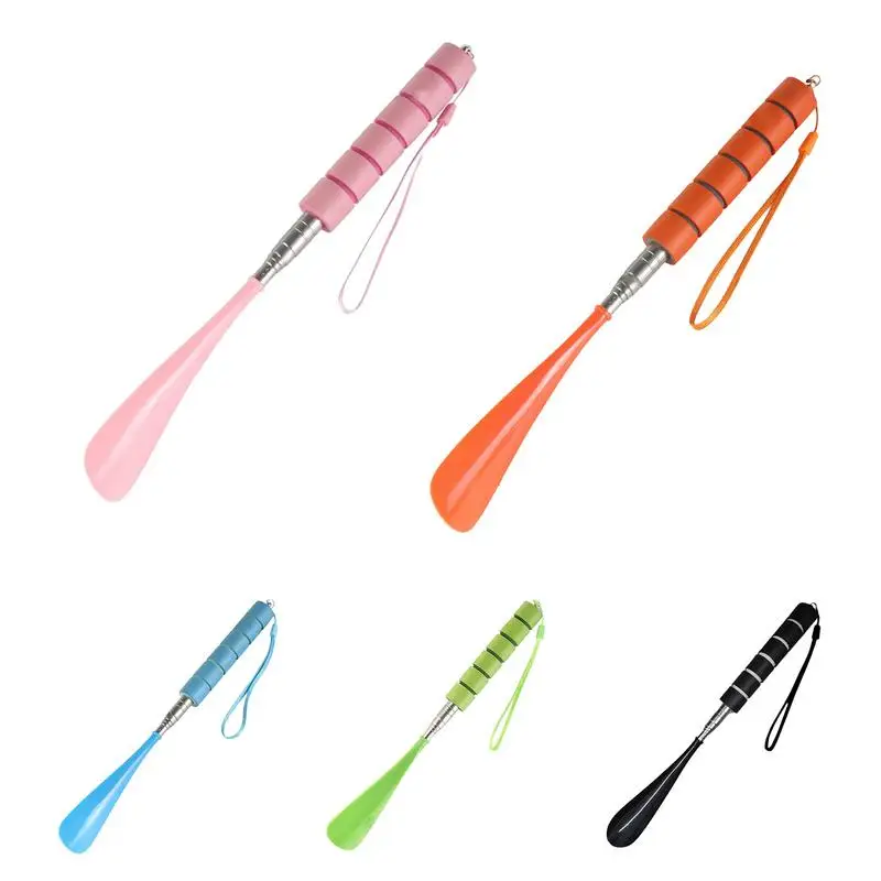 Retractable Shoehorn Shoe Horn Stainless Steel Shoehorn Long Handle Shoehorn Durable Shoe Accessory Lifter Shoes Spoon Shoehorn