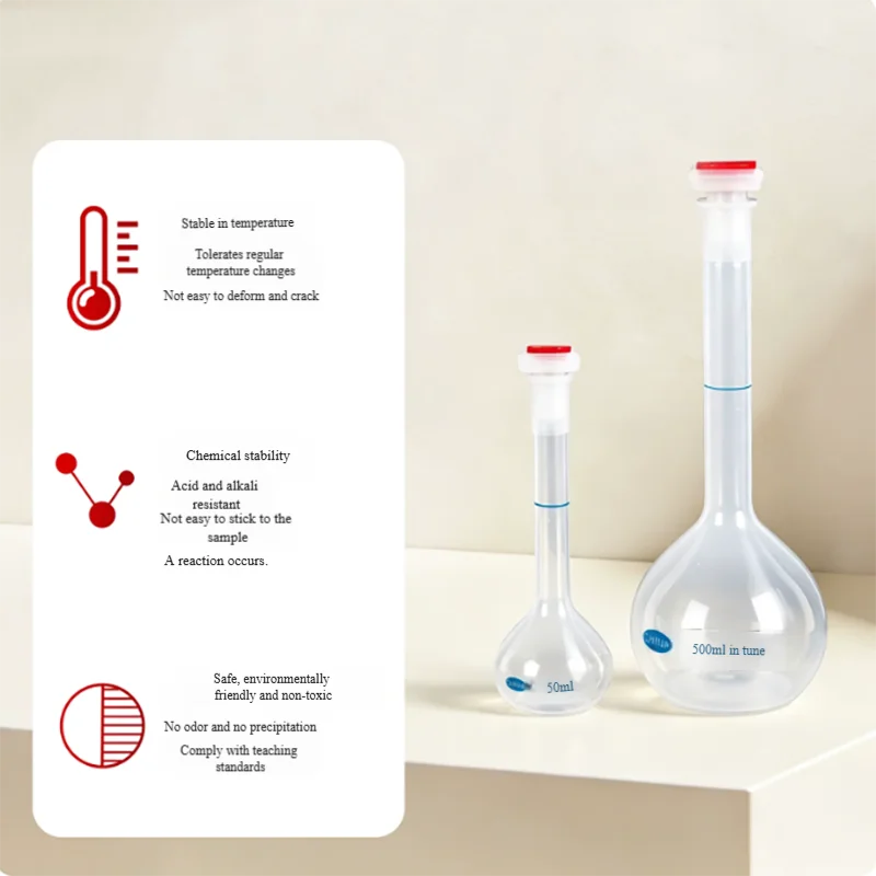 Plastic volumetric flask pp material polypropylene volumetric flask high temperature resistant chemical volumetric flask