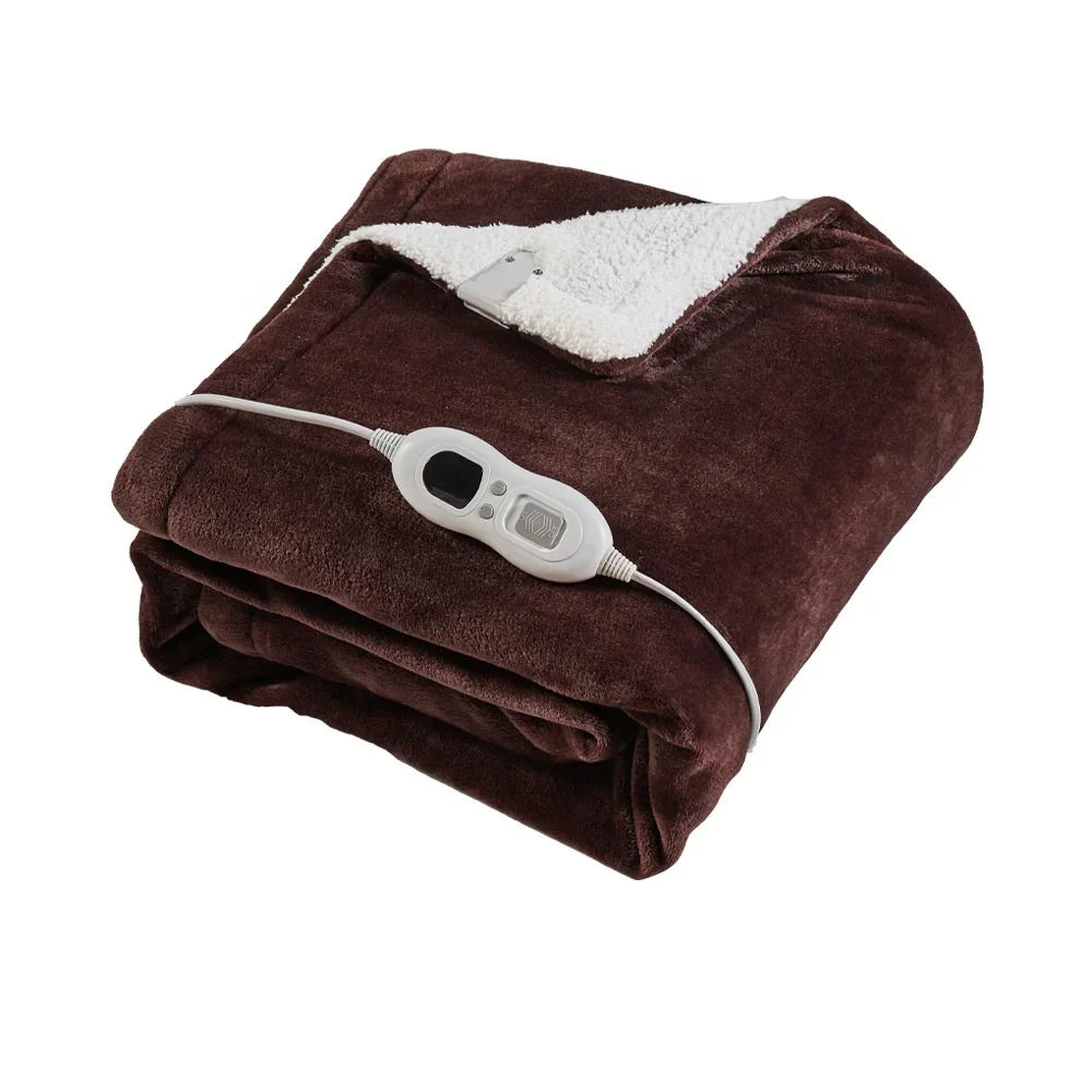 Heated Blanket Electric Throw Soft Flannel Machine Washable Electric Blanket 3 Heat Settings Fast Heating Blanket