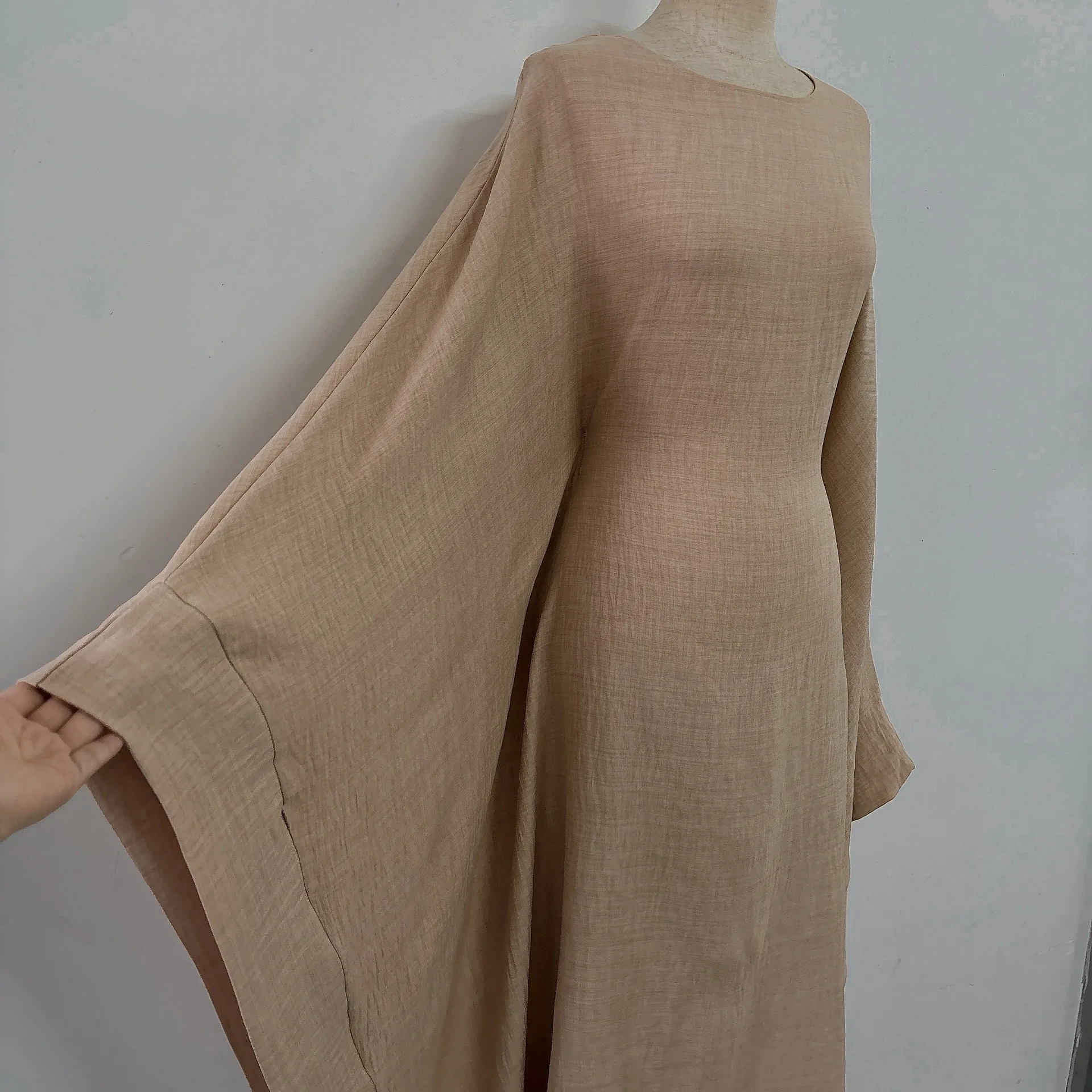 Groothandelsprijs zomer eenvoudige tankmouwen abaya effen kleur bescheiden avond/formele moslimjurk voor dames