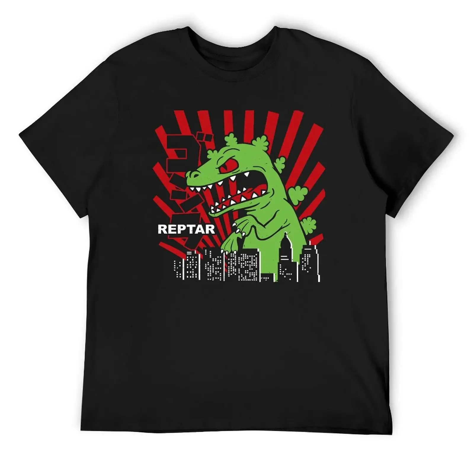 

Green Reptar Rugrats T-Shirt boys animal print cute clothes customs oversized mens t shirts casual stylish