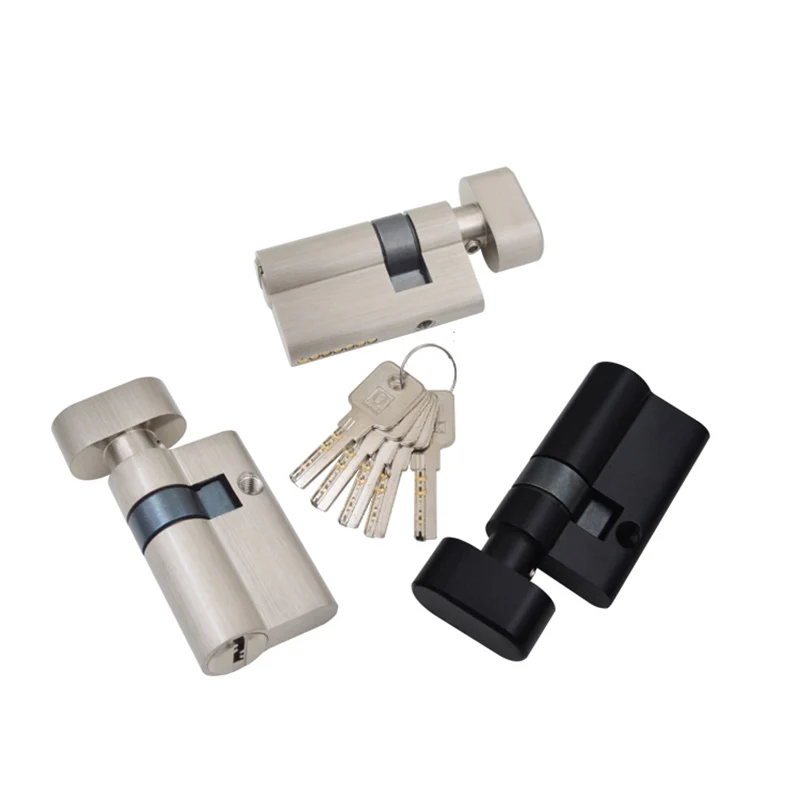 

Pure Copper Handle 51mm Glass Door Lock Core Large Single Lock Cylinder with Key Bile Eccentric Lock Mechanism