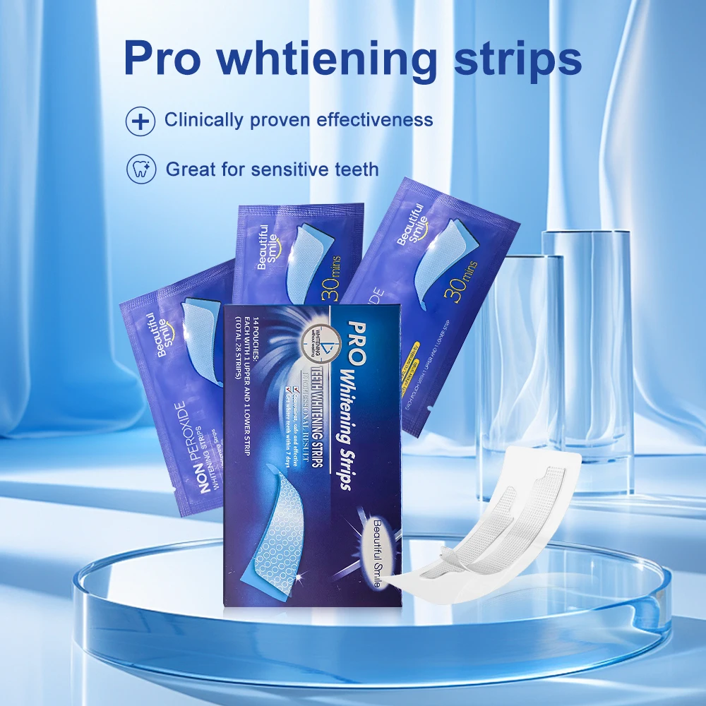 Teeth Stickers White Tooth Bleaching Gel Teeth Whitening Strips Clean Teeth Yellow Smoke Stains Tea Stains Oral Hygiene Care