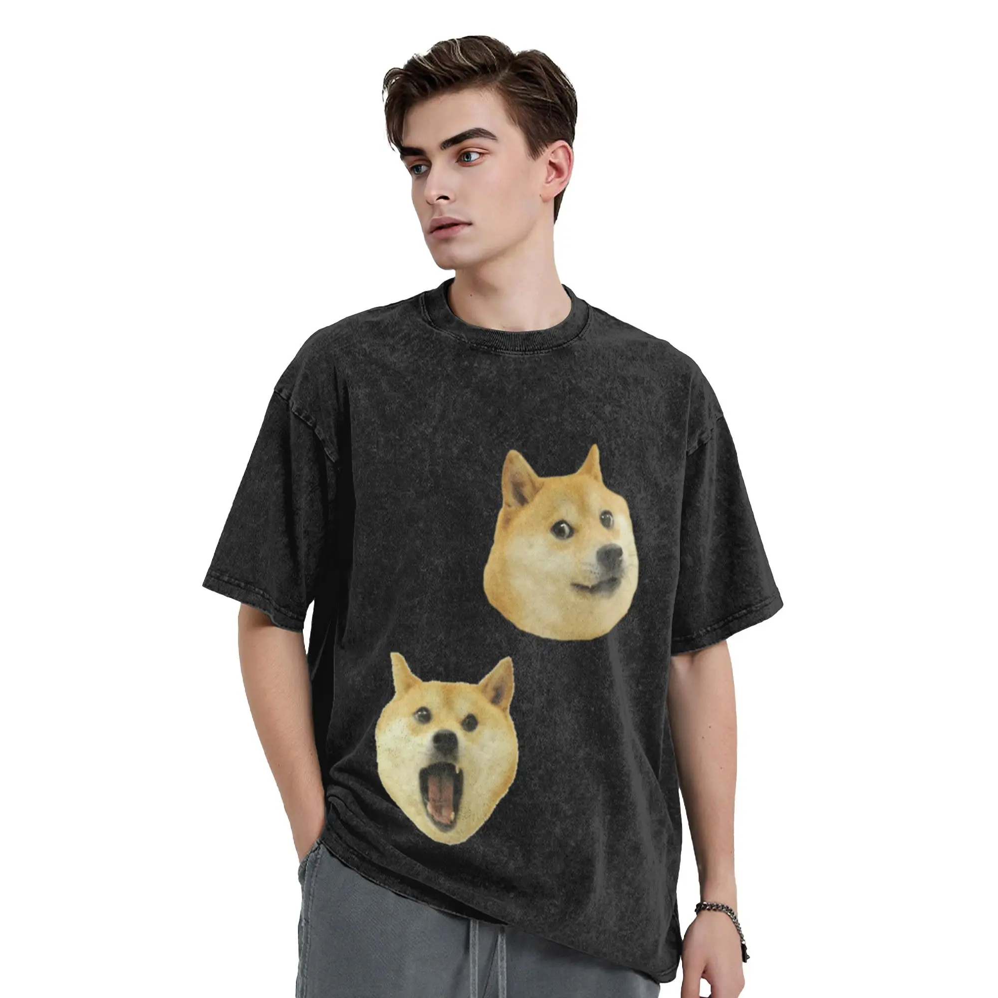 D O G E Meme Unique Stylish A T-Shirt Oversized Short Sleeve Men's Women's Cotton Tees Tops