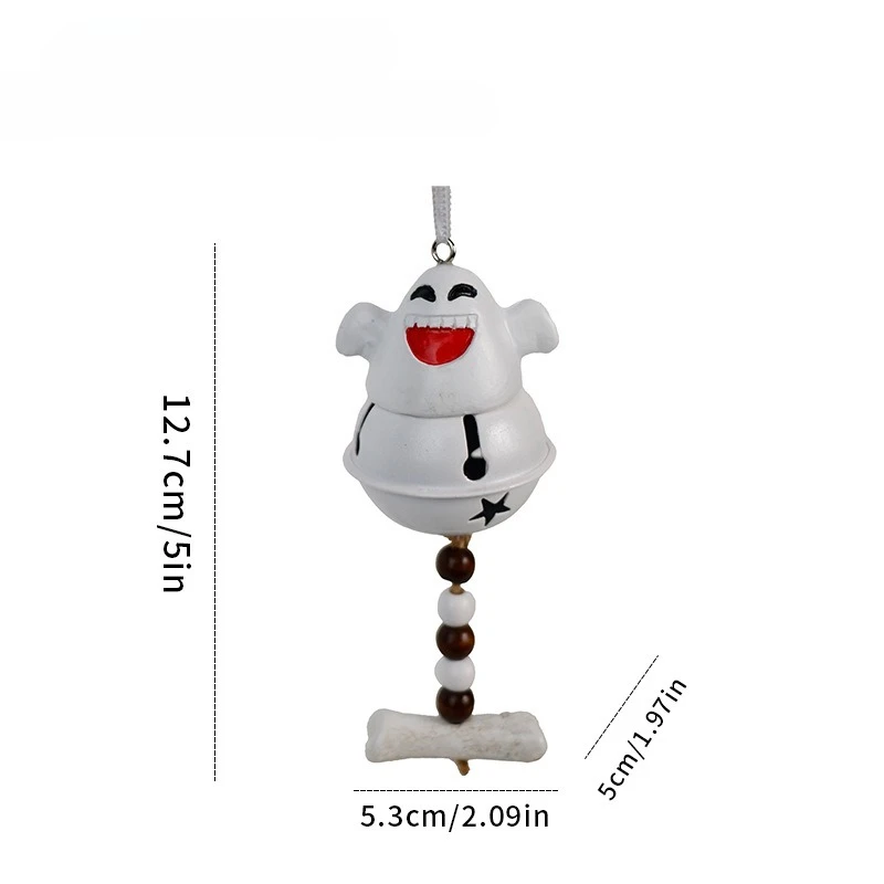 Halloween Cute Ghost Bell Resin Hanging Ornament Lovely Spooky Pendant Holiday Door Hanger Home Wall Decoration Atmosphere Decor
