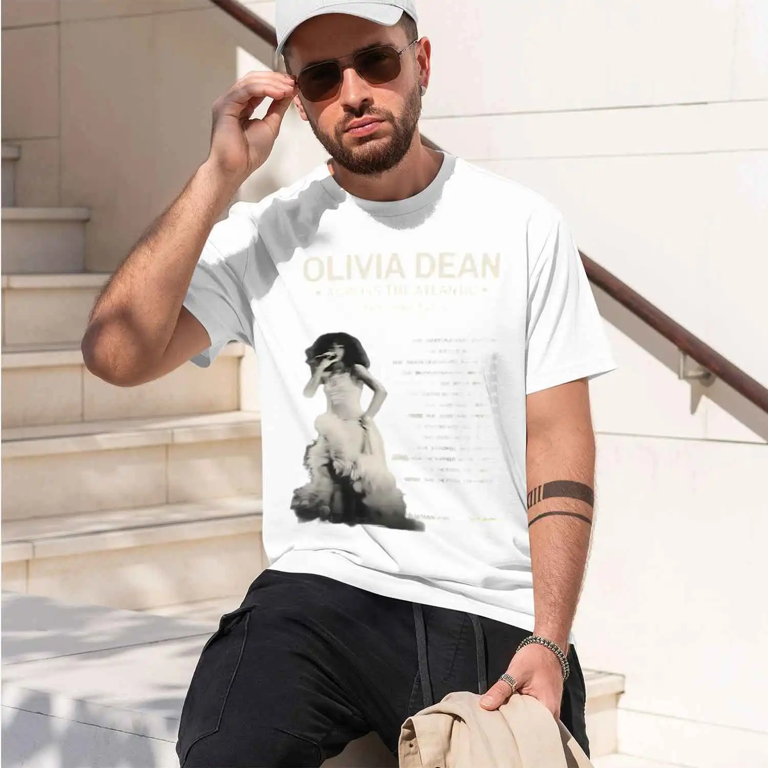2026 New Model Across The Atlantic US & Tour T-shirt Graphic Printing Tshirts Cotton Loose Fashion Female Tee Shirt