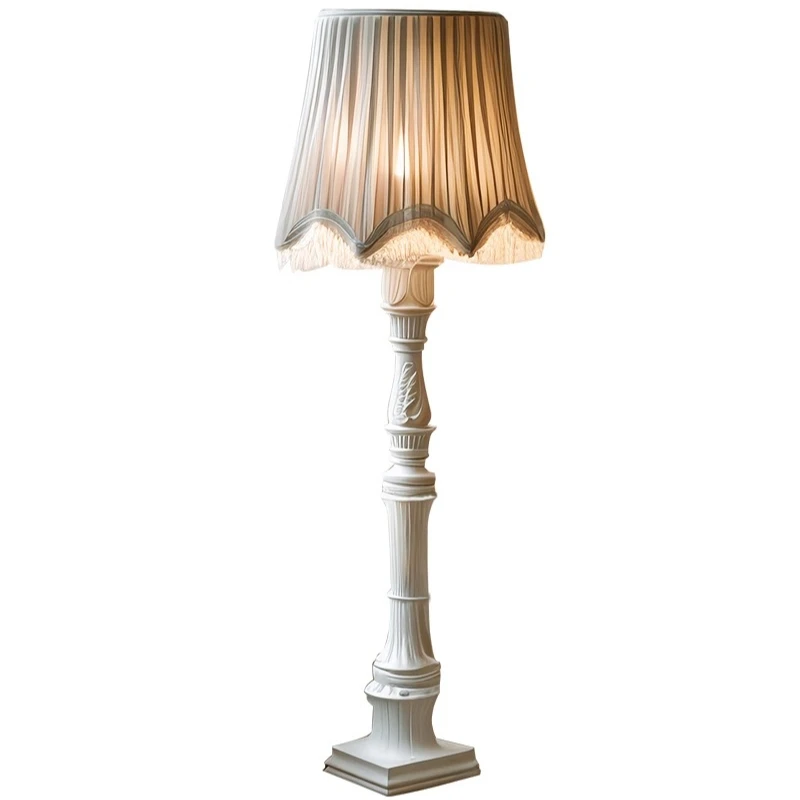 French cream wind floor lamp living room sofa vertical table lamp i girl bedroom study advanced sense floor lamp