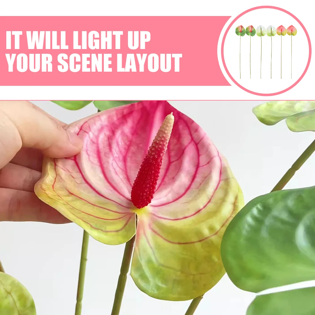 

6 Pcs Decoration Aesthetic Artificial Bouquet Flower Wedding Large Faux Flowers