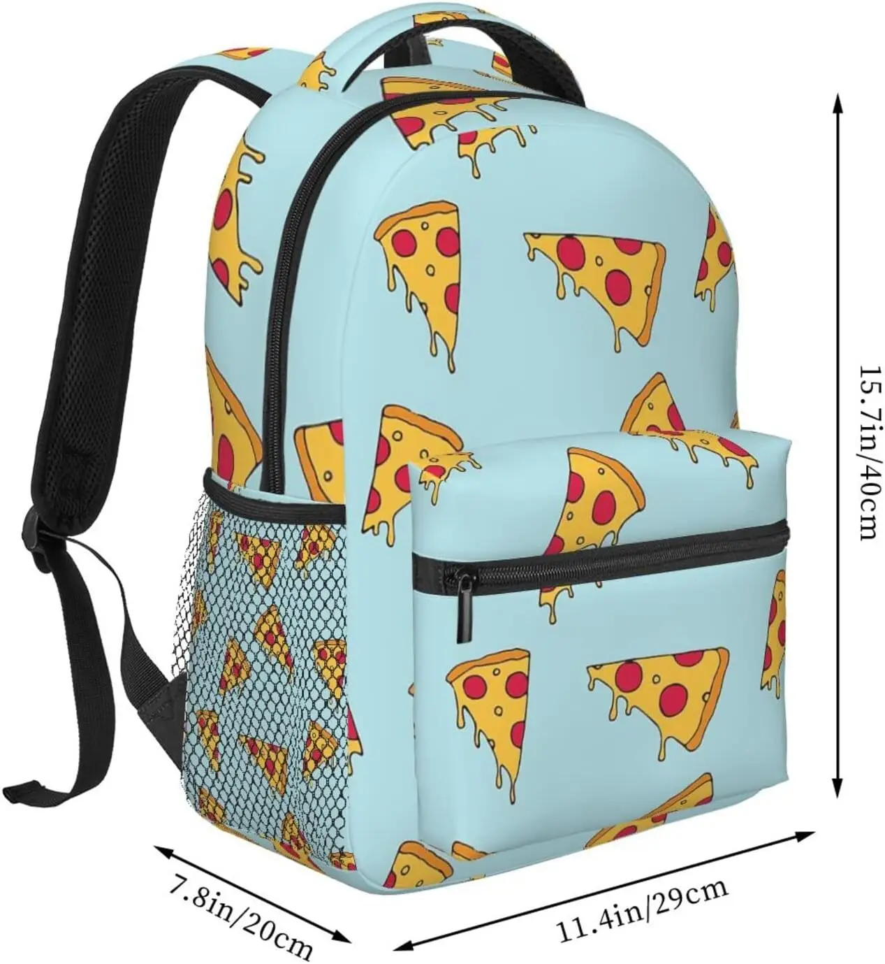 Pizza Slice Pattern Stylish Casual Backpack Purse For Women Personalized Laptop Backpacks With Multiple Pockets Computer Daypack