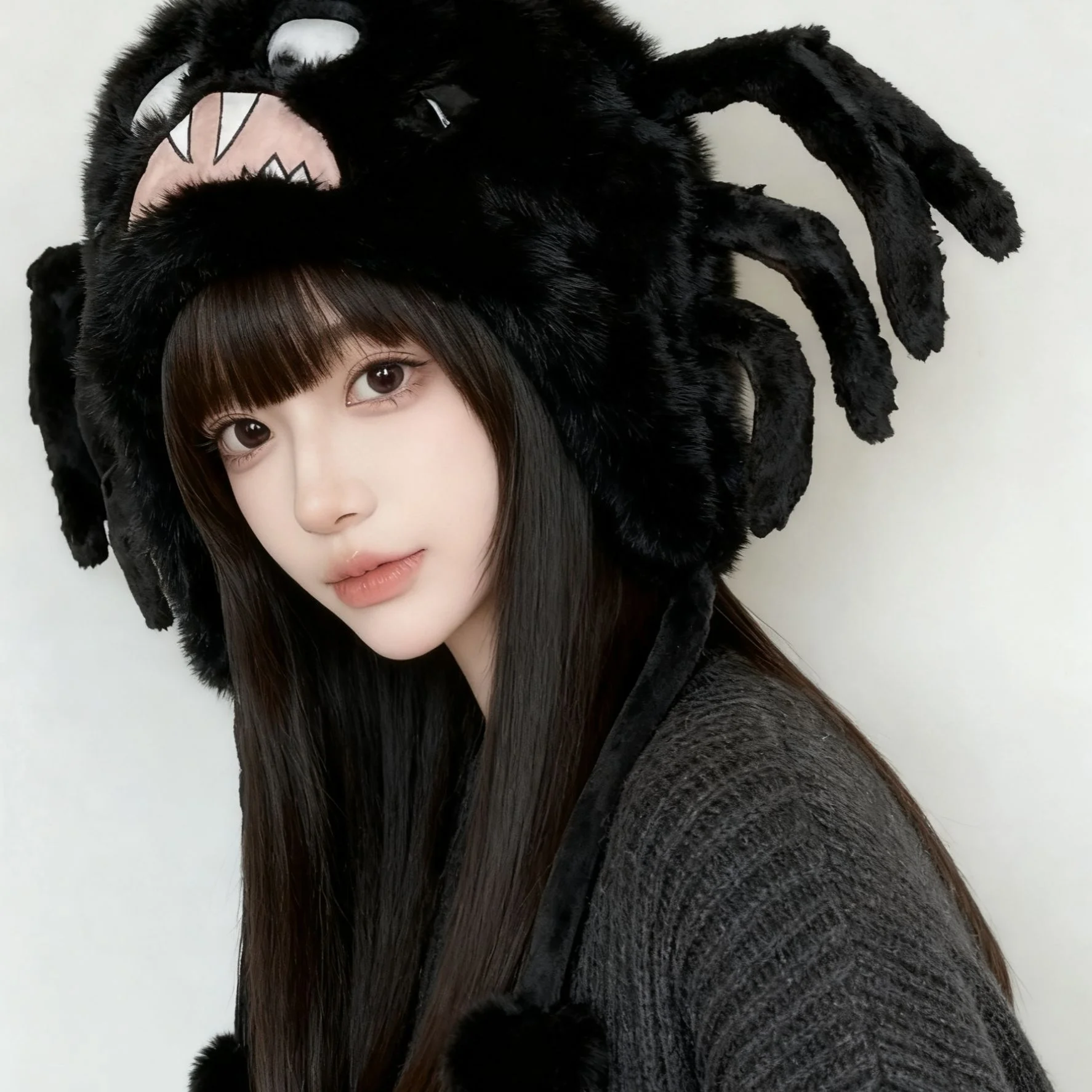 Chapeau en peluche araignée Don't Starves, mignon, Style Niche, oreillettes d'hiver, coupe-vent, épais et chaud, casquette polaire pour joueurs, enfants et adultes, nouvelle collection 2025