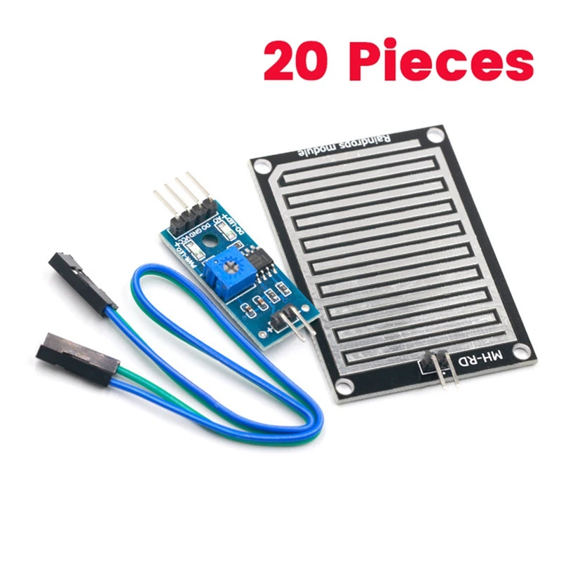 20Pieces Weather Sensor Module Raindrops Rain Module Rain Sensor Leaf Sensor Module High Sensitivity Module