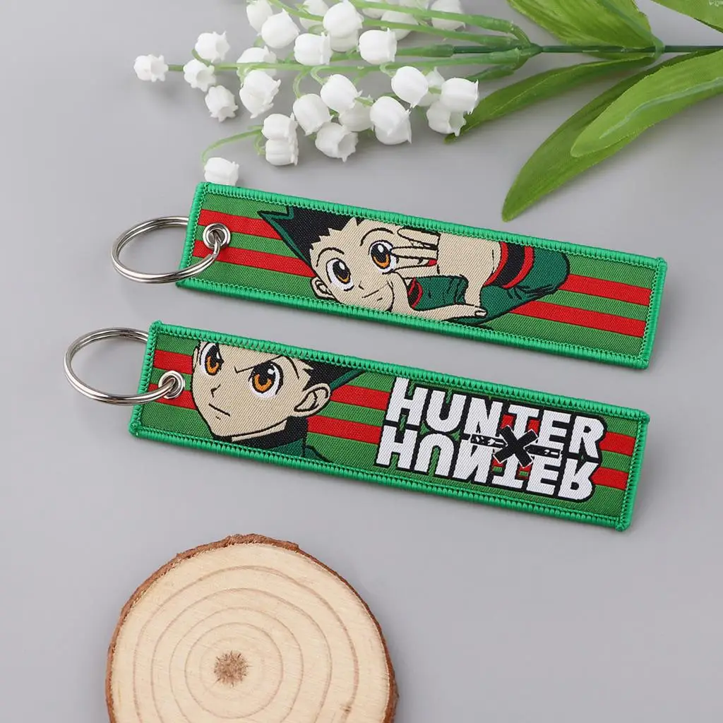 Cool Hunter Anime Men Women Keychain for Cars Cool Key Tags Key Fobs Holder Decorative Key Ring Accessories Gifts
