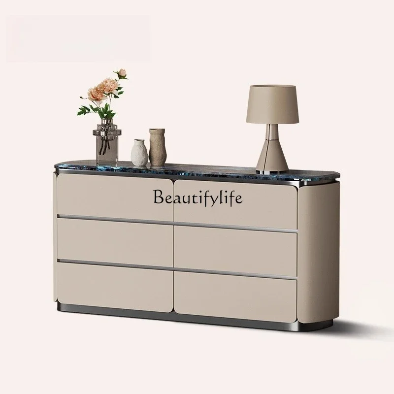 

ld14Italian Minimalist Marble Wall-Mounted Integrated Storage Cabinet Floor-Standing High-End Luxury Solid Wood Storage Cabinet
