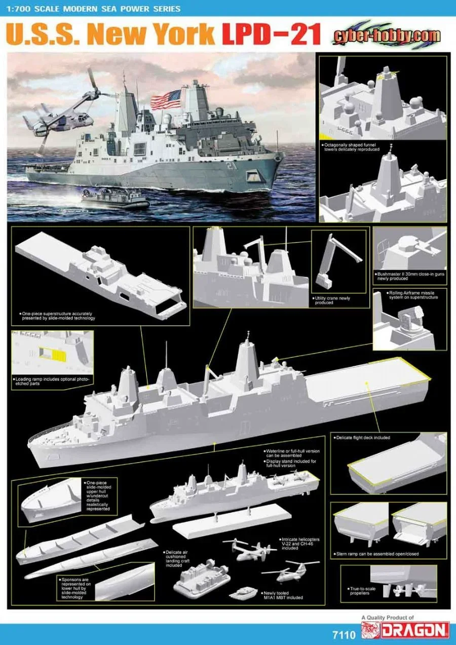 DRAGON  Ship Model Kit 7110 USS 