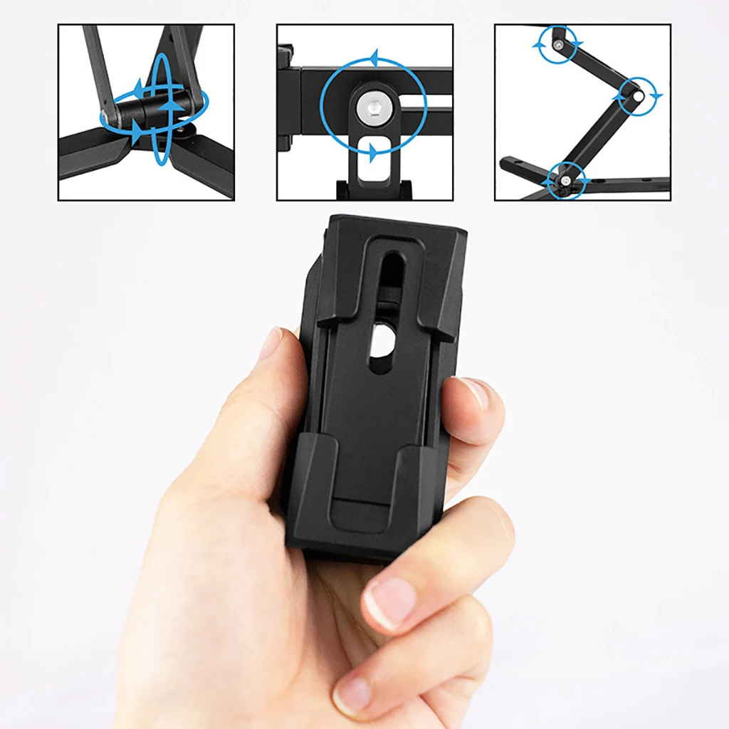 Suporte dobrável para mesa do telefone móvel, tripé com montagem para sapato frio para Arca, braçadeira de placa de liberação rápida