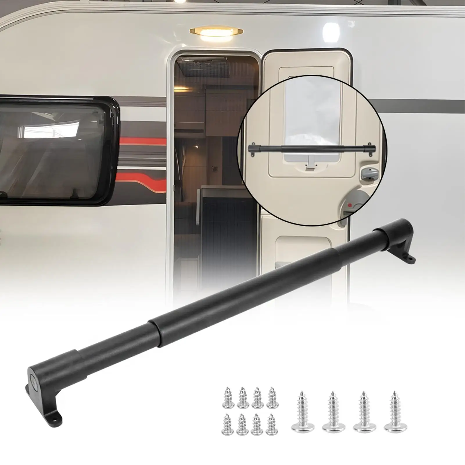 

RV Screen Door Handle Bar Adjustable Grab For Camper Rental Caravan Door Handle For Travel Camping Hiking Road Trip Outdoor