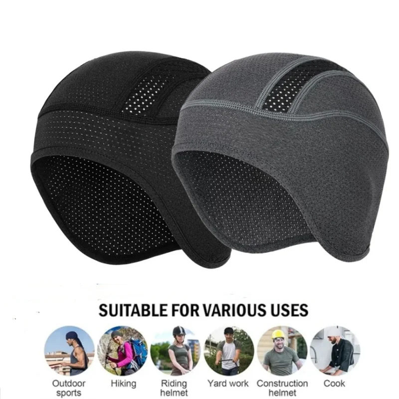 

Breathable Mesh Quick Dry Sports Running Cap Summer Beanies Skull Hat Cycling MTB Under Helmet Liner Absorb Sweat Headwrap Hat