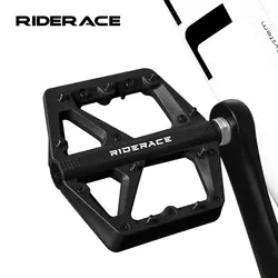 RIDERACE Bicycle Pedals Nylon Seal Bearings Ultralight Road BMX MTB Mountain Bike Pedal Flat Platform Anti Slip Cycling Parts