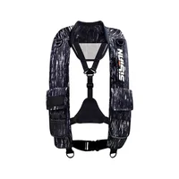 Chaleco de Pesca de Mar portátil con bolsillos, salvavidas inflable Manual para adultos, Luya, 150N, flotabilidad marina para nadar y pescar