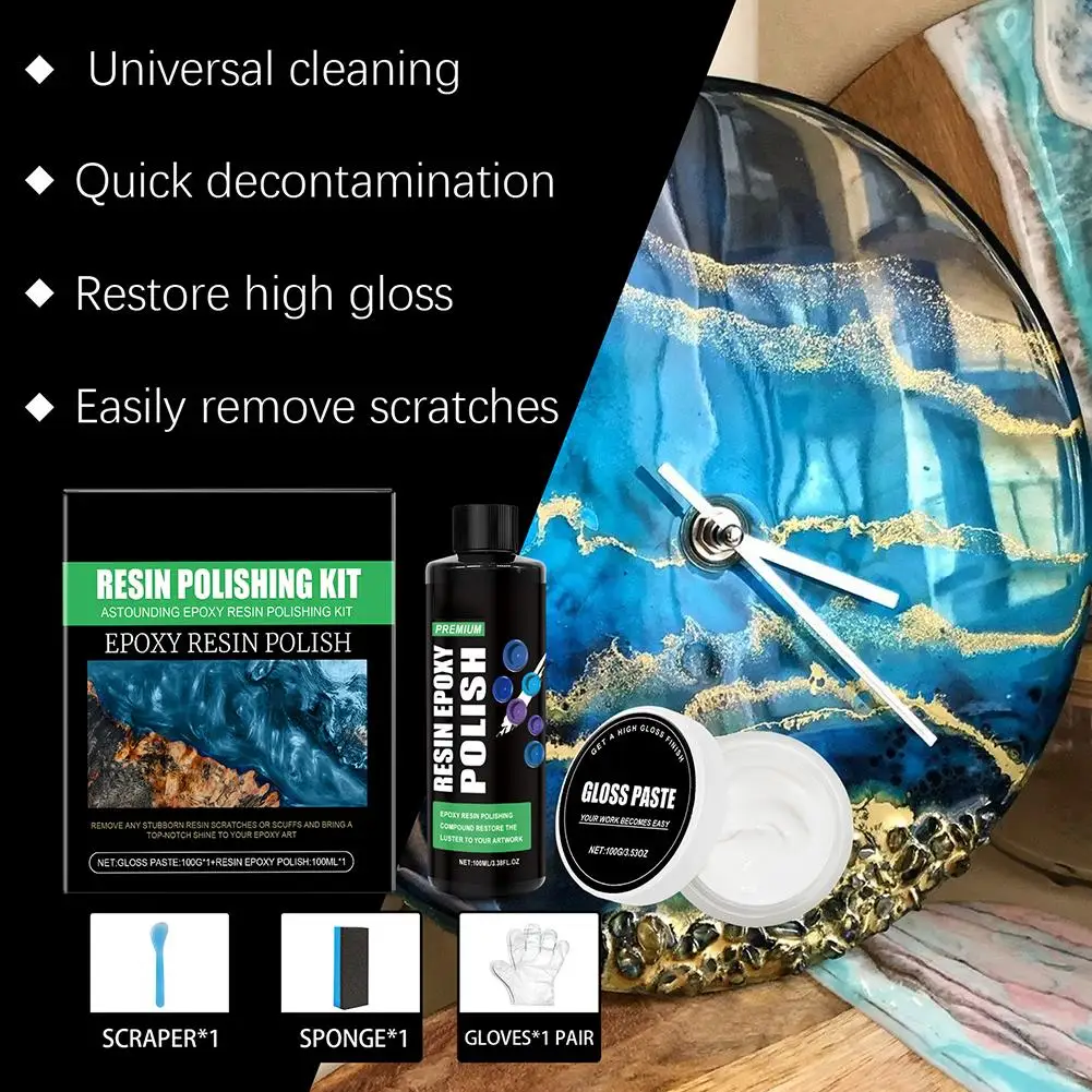 Versatile Epoxy Resin Polishing Set Scratch Removal Compound Comprehensive Resin Set for DIY Enthusiasts Professional