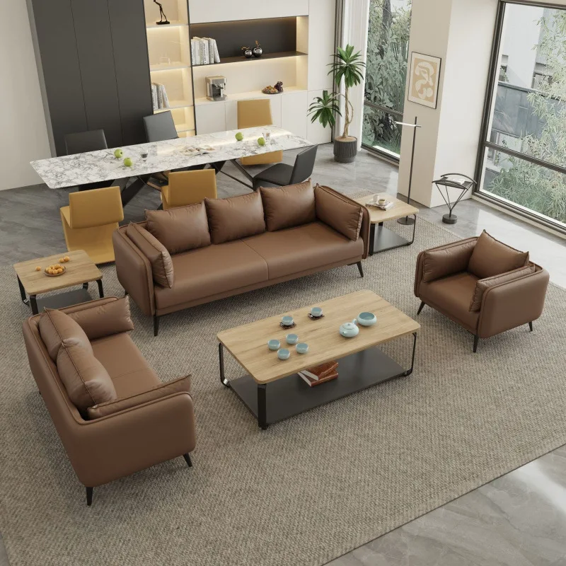 أريكة جلدية فاخرة خفيفة لغرفة المعيشة وغرفة النوم وأريكة منطقة الاستقبال وغرفة الاستقبال #5