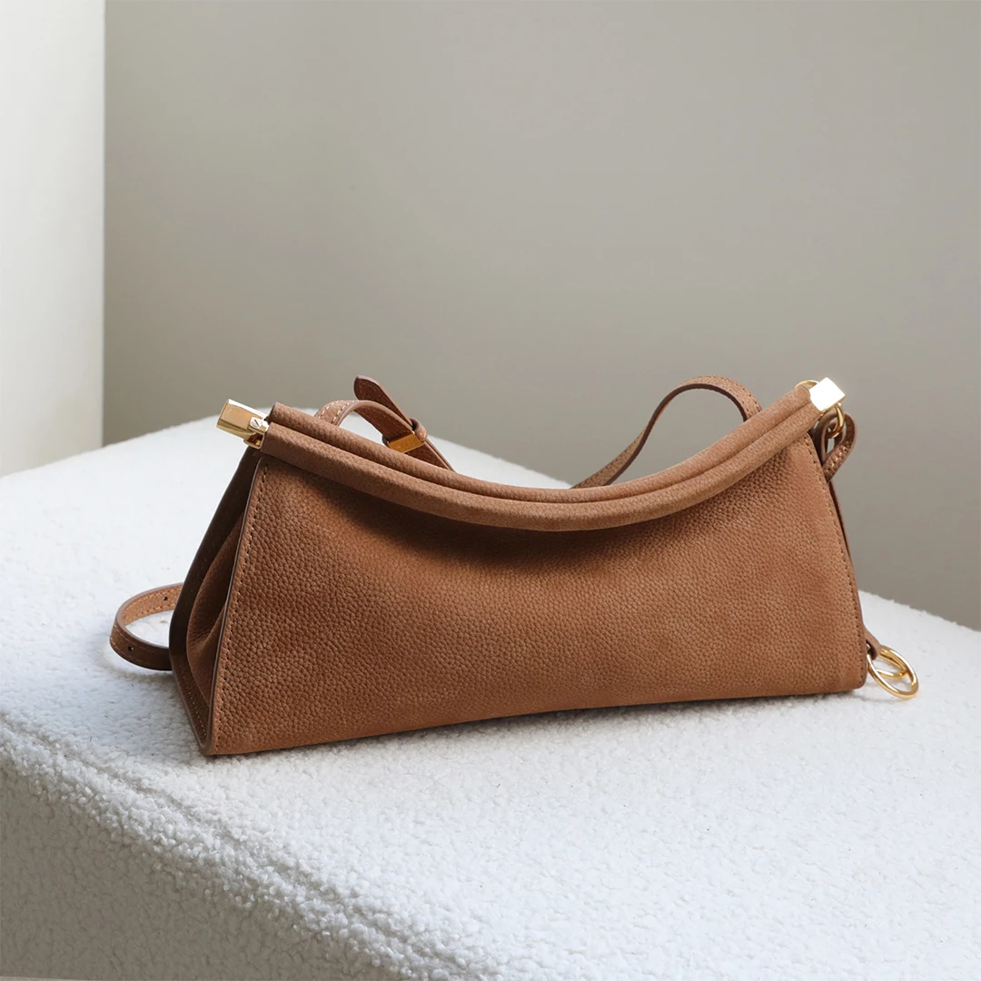 Women's Small Cowhide Leather Shoulder Bag - Evening Handbag