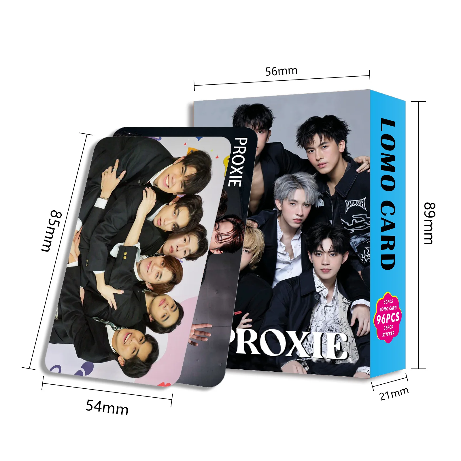 96 Pcs/Set Thai Boy Group PROXIE Lomo Card Gorn Onglee Chokun Star Characters 3 Inches HD Photocard Stickers Cosplay Gift 