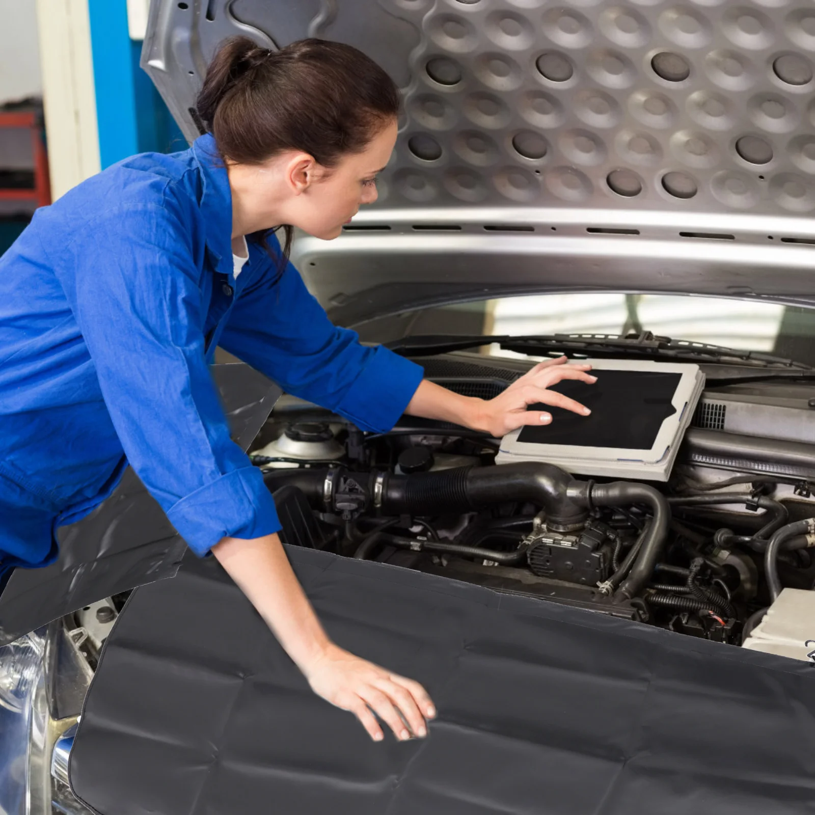 

1Set Magnetic Fender Cover Heavy Duty Waterproof Car Body Protector Repair Work Mat for Auto Maintenance