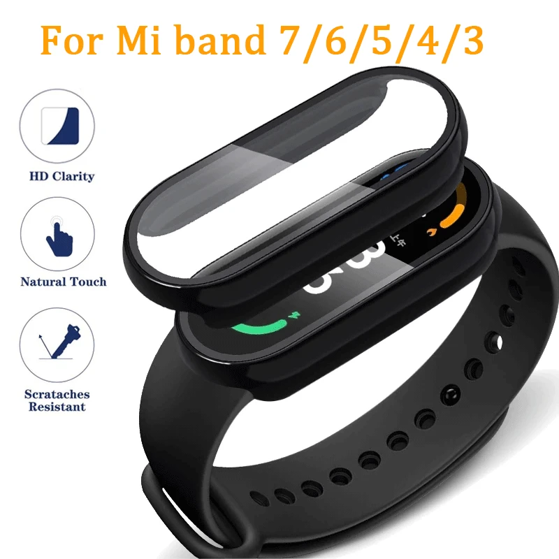 

Screen Protector for Xiaomi Mi Band 7 NFC 6 5 4 3 Smart Wristband Full Coverage PC Shell Film Drop Protection Hard Case