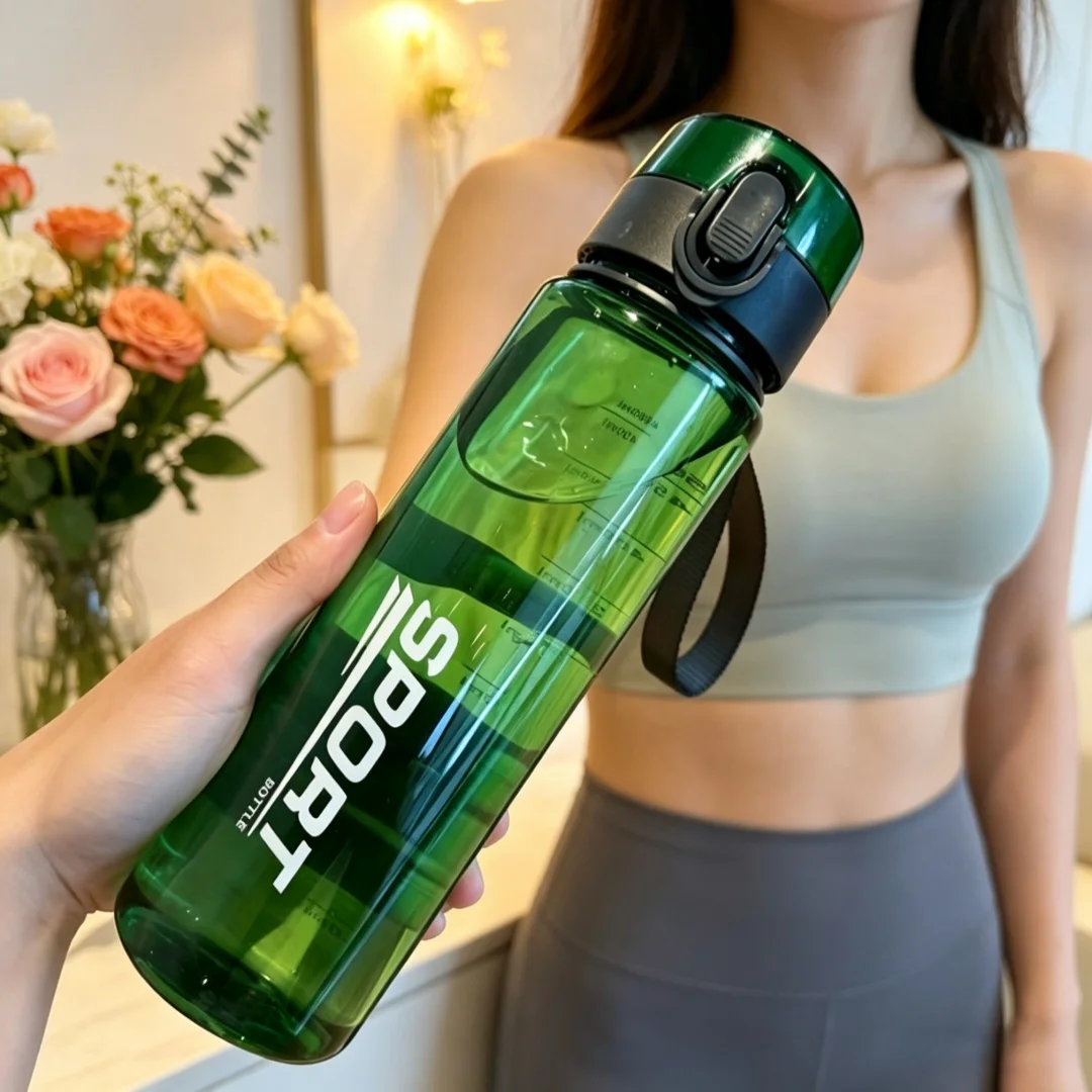 Transparent High-value Water Bottle, Multi-purpose for Juice, Coffee and Drinking Water, Leakproof, Lightweight and Portable