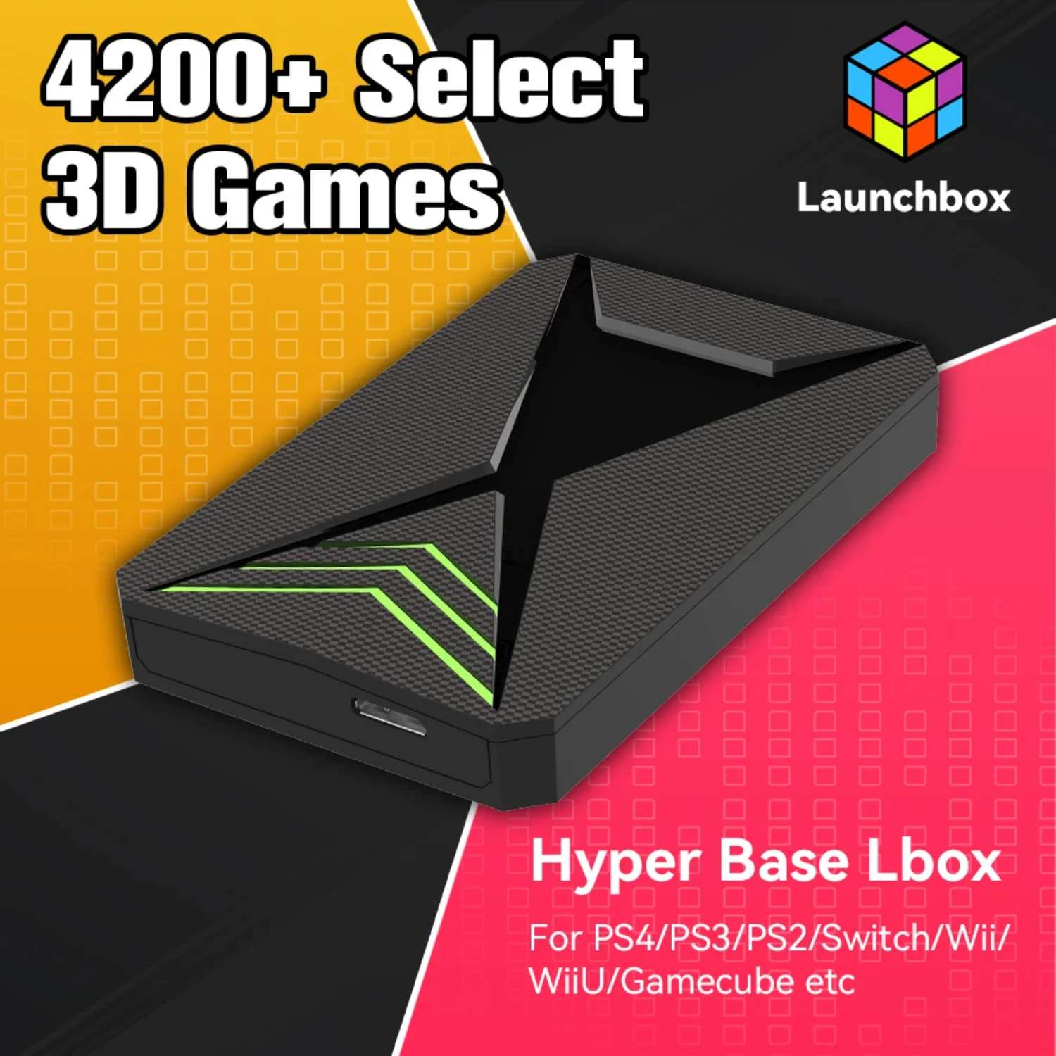 

Launchbox 2TB Portable Gaming HDD with 4200+ 3D/ Games Retro Game Console PS4/PS3/PS2//PS1//WiiU/Gamecube