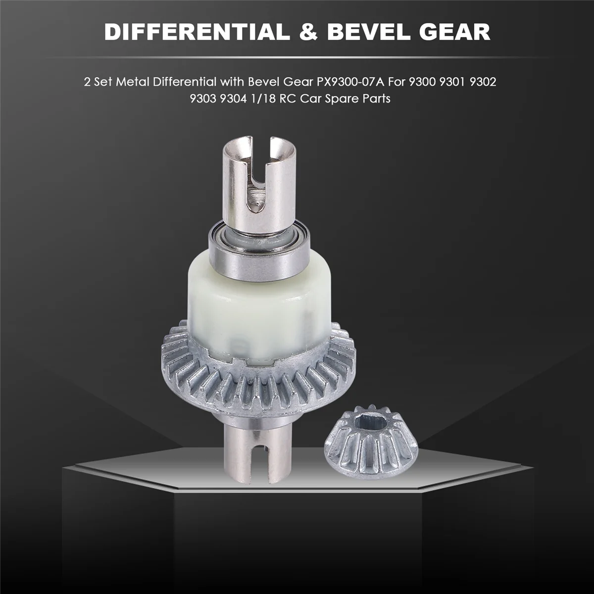 2 ชุดโลหะ Differential พร้อมเกียร์ BEVEL PX9300-07A สําหรับ PXtoys Enoze 9300 9301 9302 9303 9304 1/18 RC รถอะไหล่