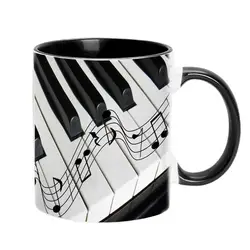 Musical Coffee Cups Music Tea Cups Guitar Cup Guitars Piano Violin 350ml Ceramic Mug Tea Mug Desk Decor Funny Drinking Cup Music