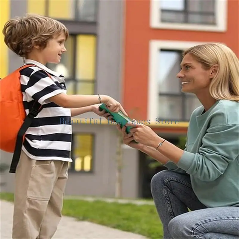 U4LF Parent Child School Bracelets with Coordinating Heart and Dinosaur Openwork, Adjustable Knots, and Themed Card