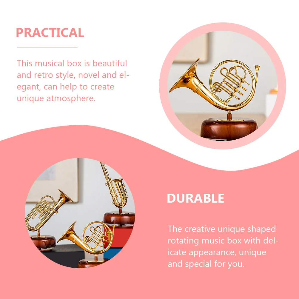 

Large Music Box Tuba Decor Musical Instrument Ornament Plastic Miss Wind Instruments