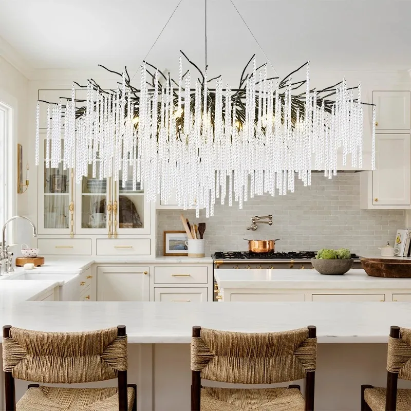 

Modern crystal chandeliers are suitable for living rooms, bedrooms, dining rooms, kitchens, tables, and home decor