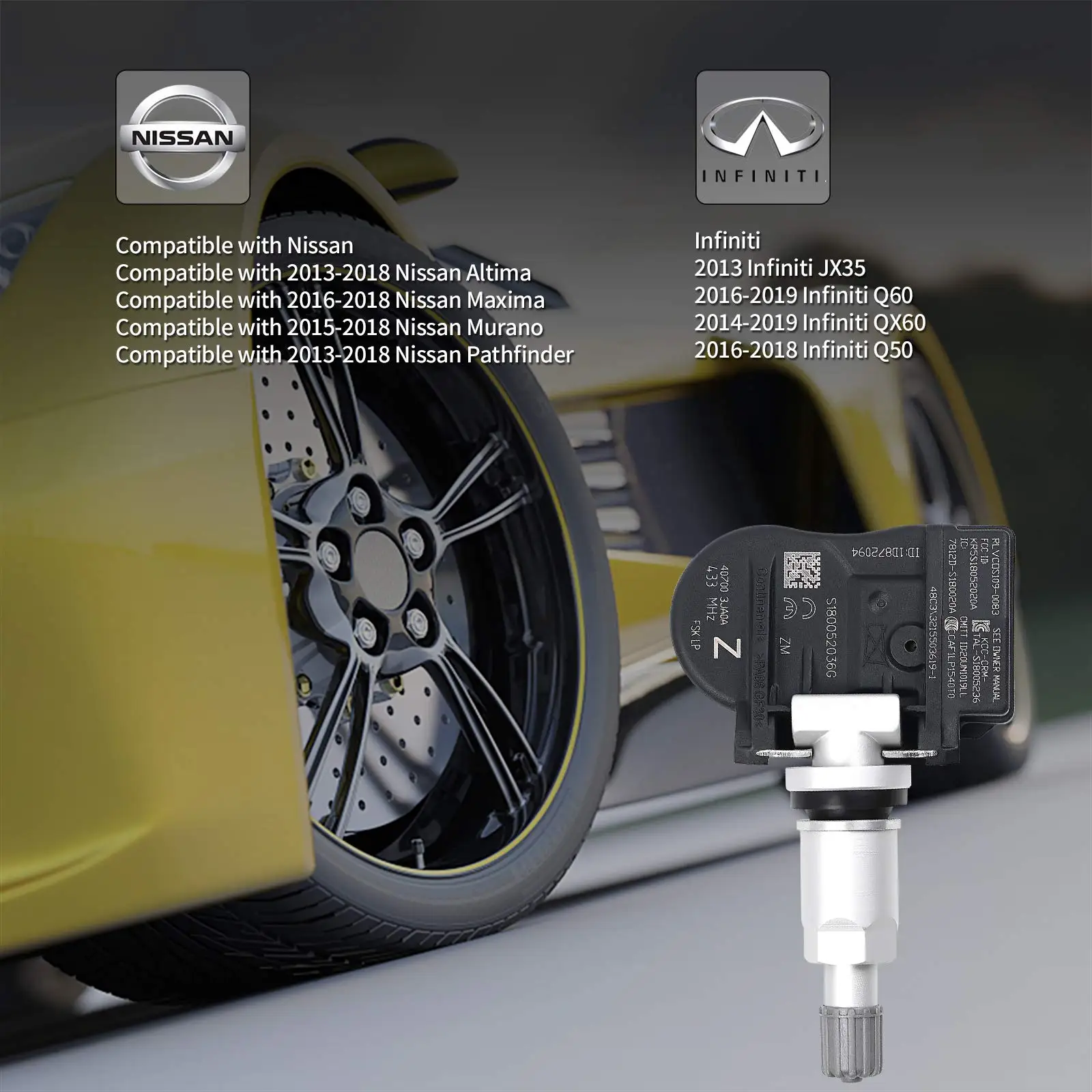 Capteur de pression d'opathie pour Nissan, Altima 2013-2018,Maxima 2016-2018, Atofinder 2013-2018, MF iti Q60 2016-2019,4, 8 ensembles, pièces