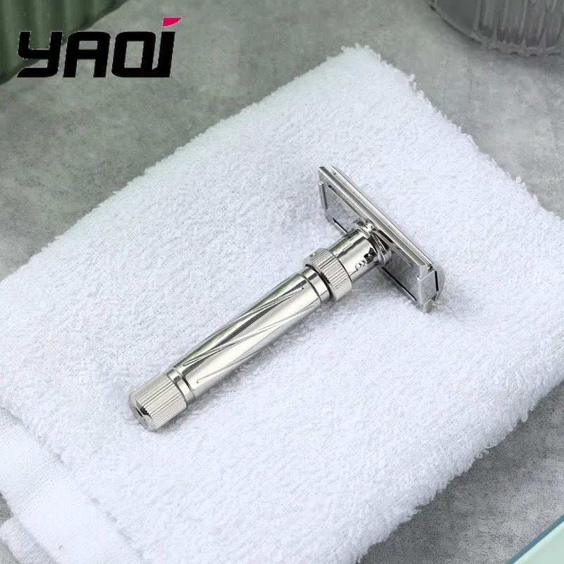 YAQI Ultima Stainless Steel Adjustable Mens Safety Razor - Hypoallergenic men's grooming precision shaving professional razor view 2