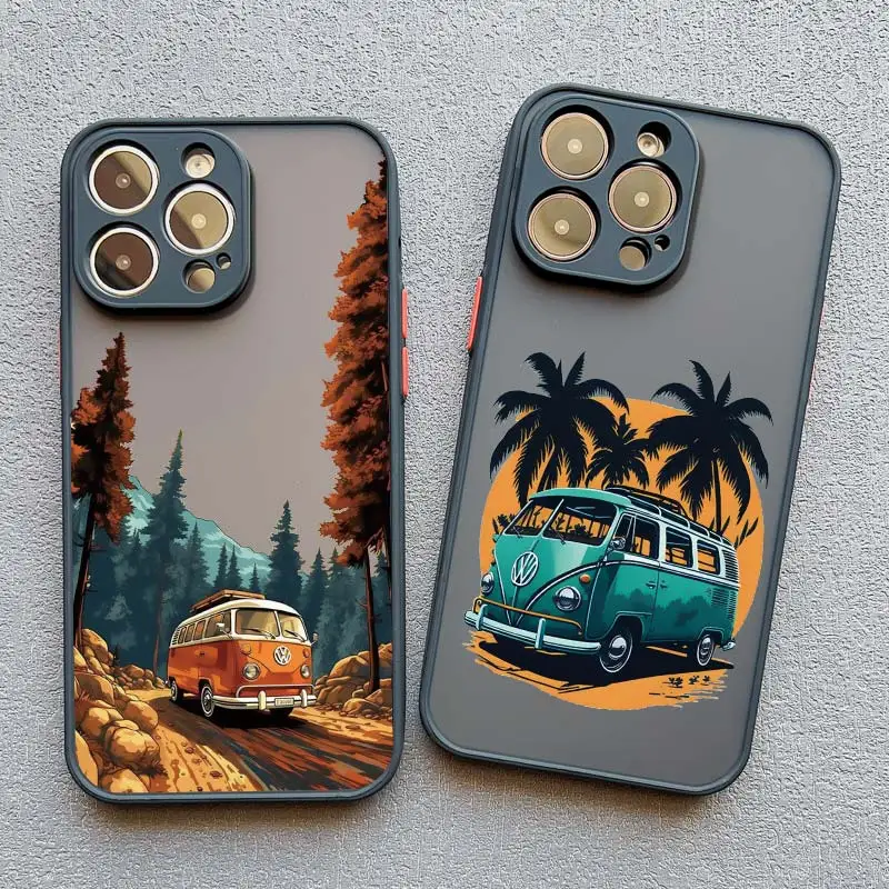 Journey Scenery Phone Case For Phone 15 14 13 12 Mini 11 16 Pro Max X XR XS SE2020 8 7 Plus Luxurious Bus Shockproof Phone Cover