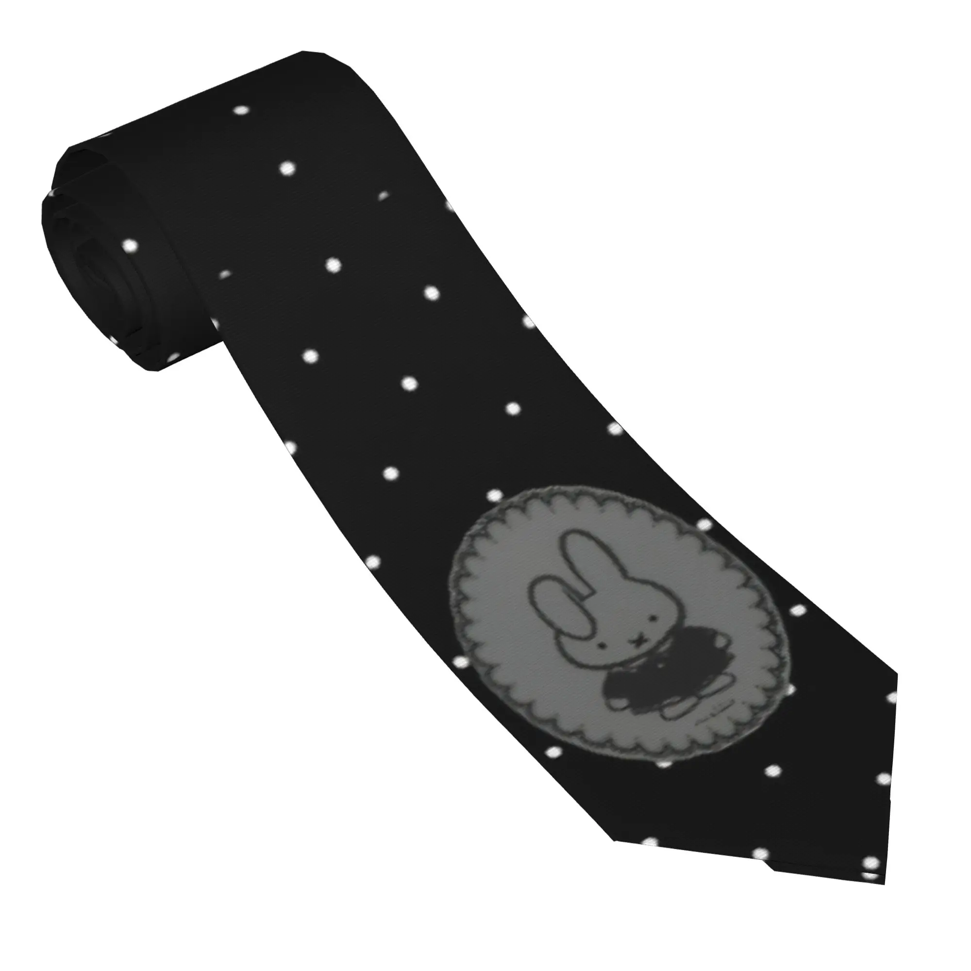 Cute Rabbit Cartoon Miffyy  Men Neckties 8 cm Narrow  Neck Ties for Men Shirt Accessories Gravatas Wedding Accessories  Business
