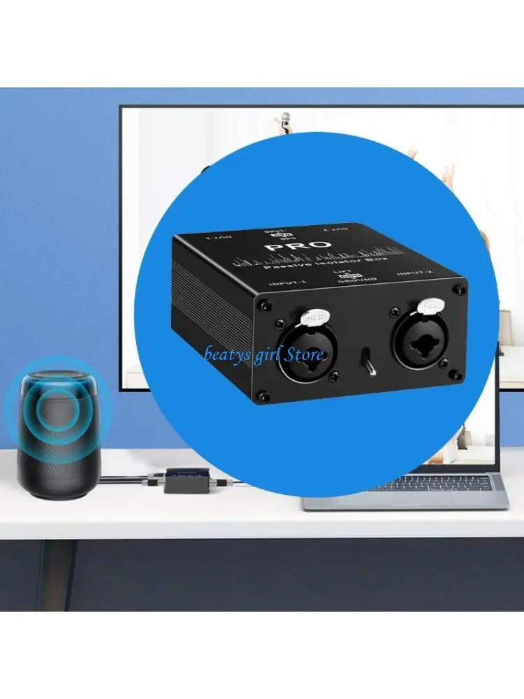 

C7AB Metal Body Sound Hum Reduce 600Ohm Impedance Ground Looping Isolator For Improved Sound Performances In Stage Setups