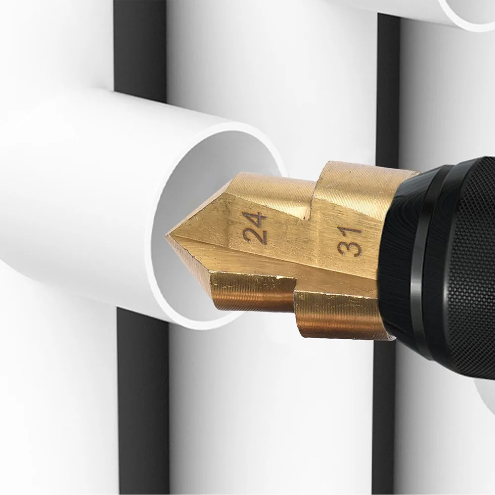 2pcs Pipe Drill Bit Hex Shank PPR Lifting Stepped Drill Bit Water Pipe Expansion Connection Tool Pipe Expander Set