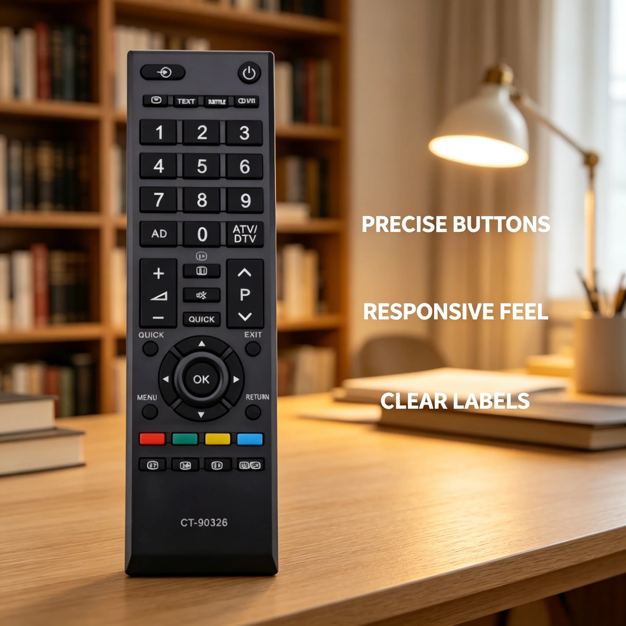 CT‑90326 Infrared Television Remote Control, Compatible CT‑90328 CT‑90330 CT‑90332 Household LCD TV Replacement Controller