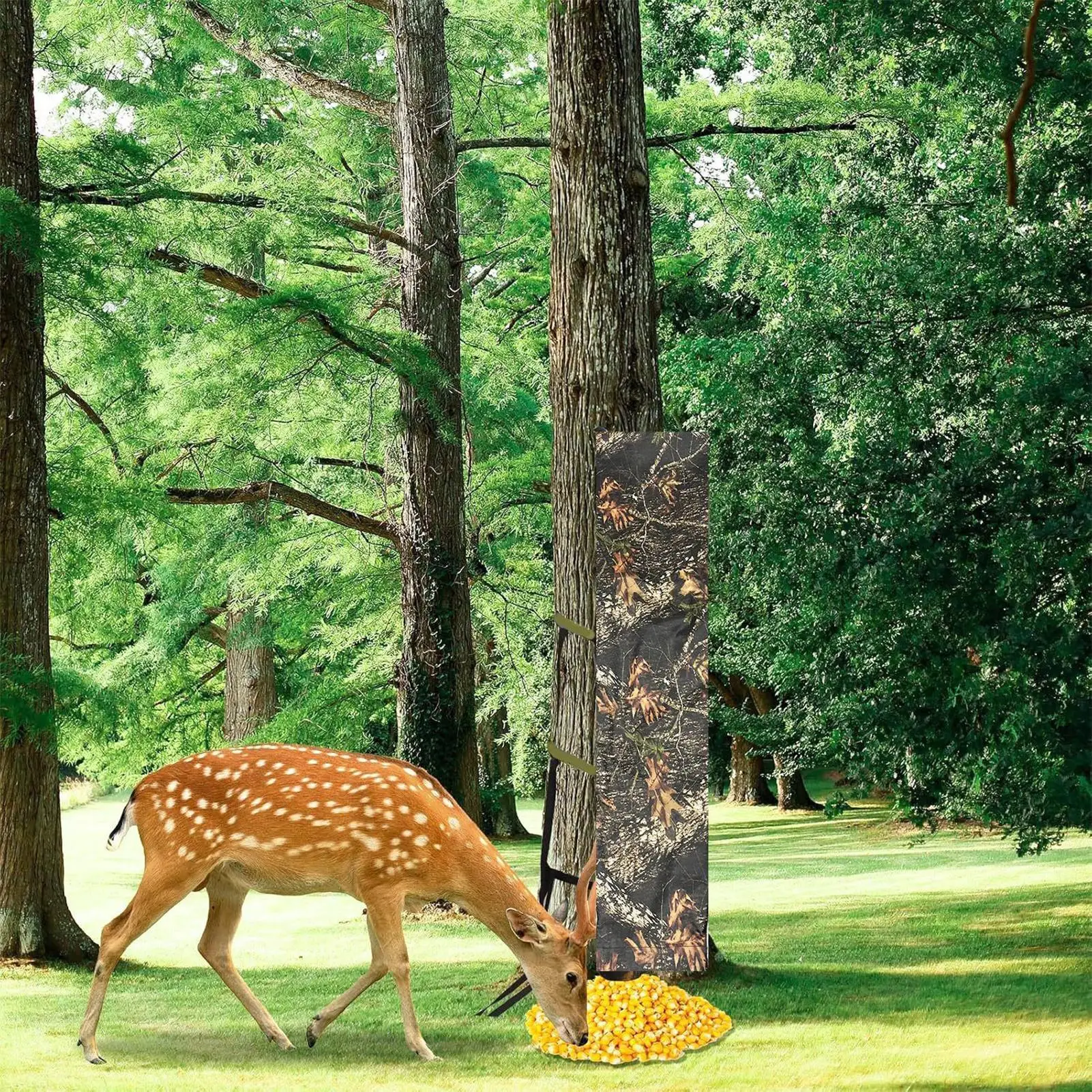 Deer Corn Feeder With Adjustable Strap Waterproof Hunting Tackle Deer Bait Bag For Wildlife Outdoor Field Farm Ranch Backyard