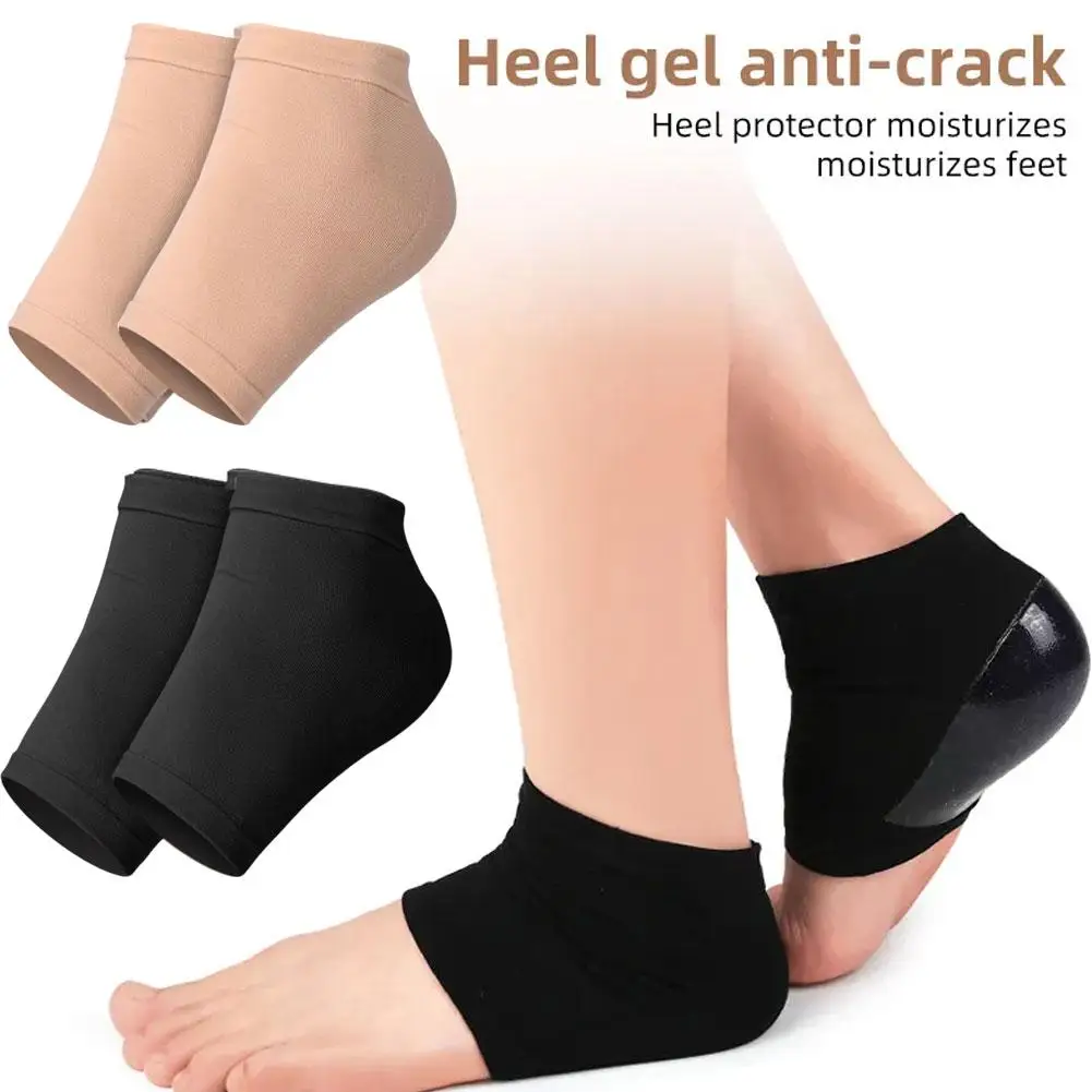 Chaussettes de soin des pieds en silicone, chaussettes fines en gel, soin hydratant, anti-Contation, talon de la peau, couvre-pieds en dentelle, J4c6, 1 paire