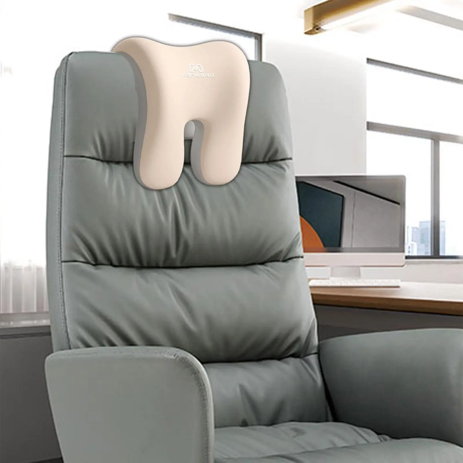 Headrest Support Cushion Portable Chair Rest Pillow Memory Foam Washable for Office Chair Back Support