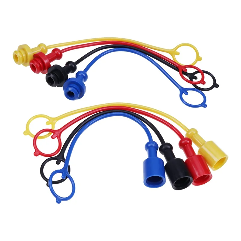 AB47-4 Sets Hydraulic Quick Coupler Male Dust Cap And Female Plug Cover, Rubber Dust Caps/Plugs